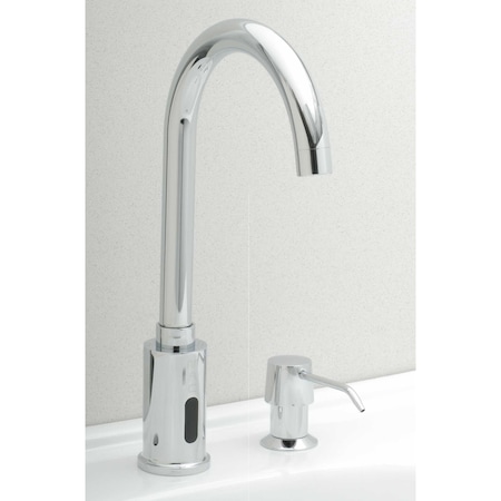 Macfaucets FA444-31S Gooseneck sensor faucet with pump type soap dispenser FA444-31s